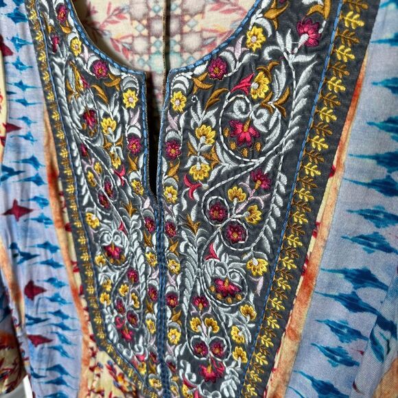 NWT Soft Surroundings Fifi Top‎ in Ecru Multi Size L - Picture 5 of 7